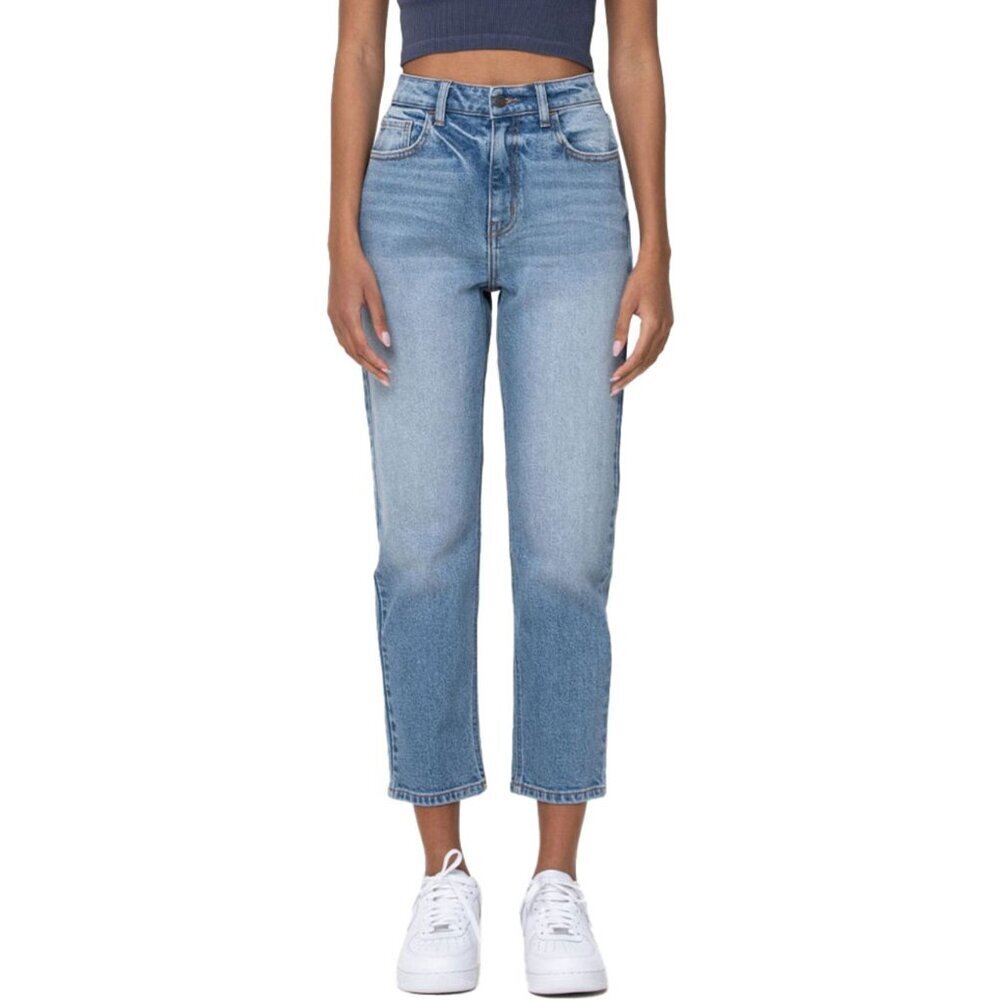 Cello High Rise Straight Crop Light Wash Jeans Size 9
